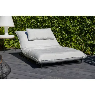 HARTMAN Emma Loungeliege, schwarz/marmor, Alu/Sunbrella, 196x125x41 cm, Rückenlehne verstellbar