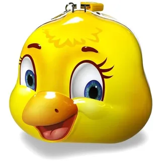 Lustige Spardose aus Metall in Tierform, Schloss und Schlüssel, große Größe für Jungen und Mädchen (Gelbe Ente, Krabbe, Dinosaurier, Baby-Einhorn, Pinguin) (gelbes Kitt)