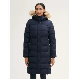 Tom Tailor Damen Puffer Parka mit Kapuze, 10668 - Sky Captain Blue, M