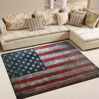 Teppich mit großer Fläche, 203 x 147 cm, USA-Flagge, Amerika, Fußmatte, Teppich, modernes Wohnzimmer, Schlafzimmer, weicher Teppich