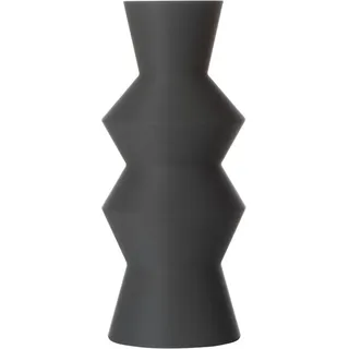 3D Vase Dekovase Asta 30cm Nachhaltige Deko Vase Pampasgras Trockenblumen, Bodenvase grau