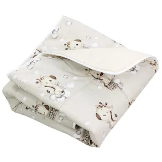 TupTam Baby Krabbeldecke 120x120 cm – Gepolstert, weich, Baumwolle, Farbe: Giraffe Beige