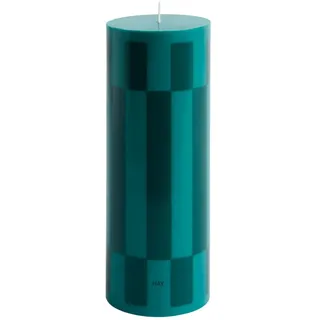 Hay Stumpenkerze Column Candle Large Green and dark green