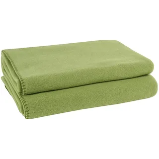 Zoeppritz Decke in der Farbe: Grün, aus 65% Polyester, 35% Viscose hergestellt, Größe: 160x200 cm, 103291-650-160x200
