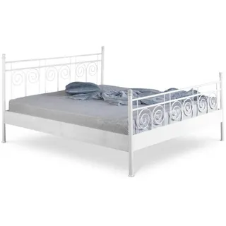 BED BOX Metallbett, Weiß, Metall, 100x220 cm, Schlafzimmer, Betten, Metallbetten
