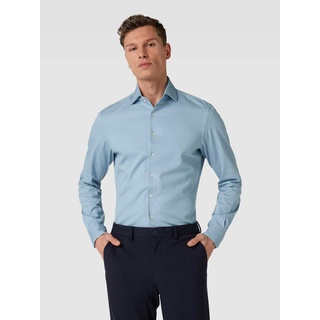Slim Fit Business-Hemd mit Kentkragen, Jeansblau, 38