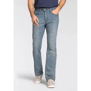 Bootcut-Jeans LEVI'S "527 SLIM BOOT CUT" Gr. 31, Länge 34, blau (here we stop) Herren Jeans Bootcut in cleaner Waschung