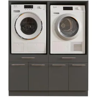 laundreezy Mehrzweckschrank-Set 135 x 67,5 cm Grau