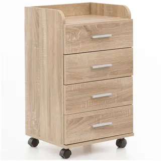 Wohnling WL5.749 Rollcontainer 40 x 33 x 71 cm braun