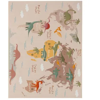 TT Home Kinderteppich 160 x 220 cm Grün/Beige/Braun