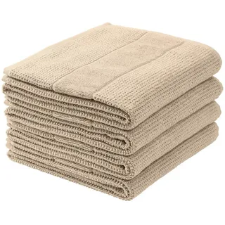 SCHIESSER Turin Handtuchset 50 x 100 cm beige 4 St.