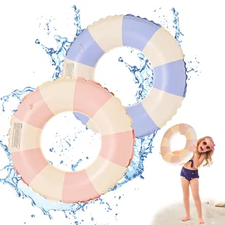 2Pcs Schwimmring Kinder Swimming Ring, Schwimmring Röhre Pool Aufblasbarer