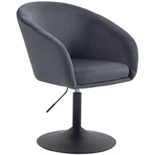 Svita Loungesessel SVITA JAMAIKA Samt 59 x 95 x 59 cm Dunkelgrau höhenverstellbar