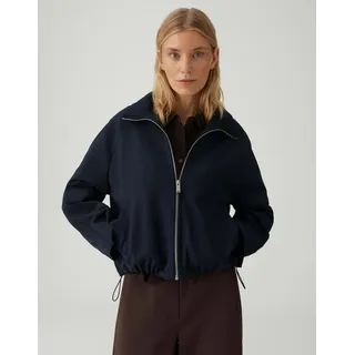 Opus Damen Jacke | HALVI Regular sportlicher Blouson im Baumwoll Mix Coal Blue, 38 - 38