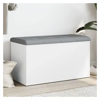 vidaXL Sitzbank mit Stauraum Weiß 82x42x45 cm Holzwerkstoff