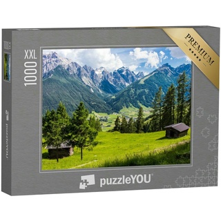 puzzleYOU Puzzle Panoramablick ins Stubaital, Tirol, Österreich, 1000 Puzzleteile, puzzleYOU-Kollektionen Tirol, Natur, 500 Teile, 2000 Teile, Landschaft