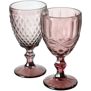 Boltze Weinglas Aurora 2er Set, rosa
