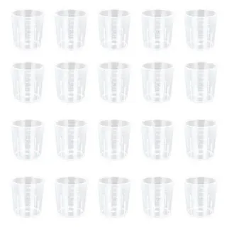 20 Stück Messbecher Klein 30ml, Kunststoff Mischbecher, Kleiner Messbecher | Präzisions Messbecher mit Waage, Dosierhilfe für Waschmittel, Küche