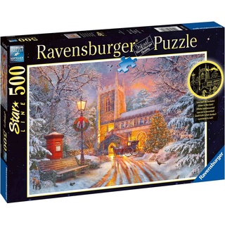 Ravensburger Puzzle 500 Teile Puzzle Star Line Funkelnde Weihnachten 17384, 500 Puzzleteile