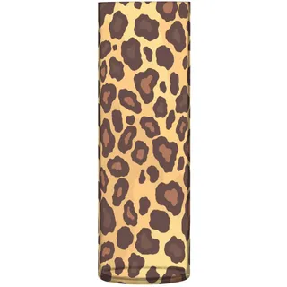 Flaches geometrisches Muster, Leopardenmuster, goldbraun, Kunststoffvasen, 30 x 9 cm, dekorativer Kerzenhalter, modern, Zuhause, Küche, Wohnzimmer, Urlaub, Para Flores Decor