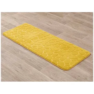 LikeKa Badematte Badezimmerteppich Badteppich weich Badvorleger 45x120 cm, rutschhemmend beschichtet, Memory Schaum, schnell trocknend, fußbodenheizungsgeeignet