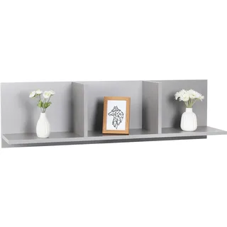 Ricoo Bücherregal 106 x 30 x 22 cm Grau