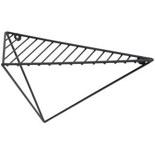 Duraline Deko-Wandregal Dreieckiges Metallregal, asymmetrisch, Dekoregal, beschichtet, matteschwarze Oberfläche schwarz
