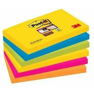 Post-it Post-it® Super Sticky Notes Carnival Haftnotizen extrastark 6556SR farbsortiert, 6 Blöcke