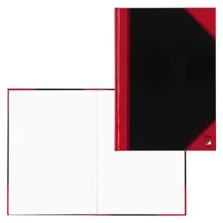 Bantex Notizbuch Chinakladde A4 blanko, schwarz/rot Hardcover 192 Seiten