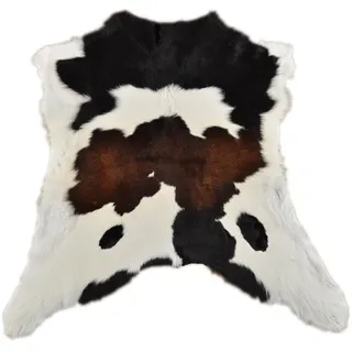 KALBFELL MINI KUHFELL TRICOLOR BRAUN WEISS NATUR CA. 85 x 80 cm DEKO FELL VON KUHFELLE ONLINE