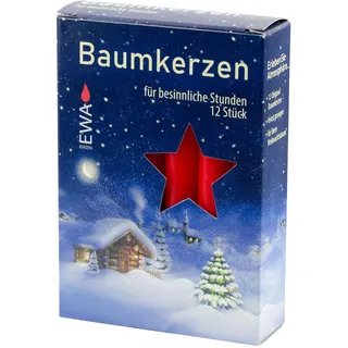 Puppenkerzen - Baumkerzen - Pyramidenkerzen weiß/rot/natur aus Wachs in verschieden Größen apog-versand (Baumkerzen Ø15x125mm, rot)