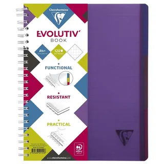 CLAIREFONTAINE Notizbuch Clairefontaine Evolutiv Book A4+ Kar 120Bl int sor