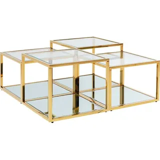 KARE DESIGN Couchtisch 85198 Luigi Glas Gold Messing