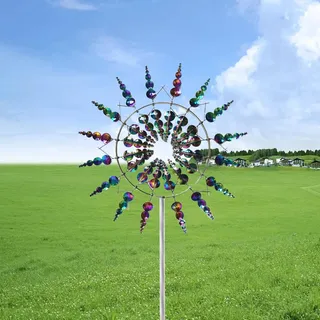 Einzigartige Windmühle Aus Metall - Metall Windmühle - Windspiel Magische Windmühle - Windspinner Spinner Skulpturen Windfänger - Outdoor Dekoration Für Patio Rasen Garten Dekoration Ornament