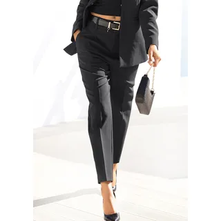 Anzughose LASCANA Gr. 36, N-Gr, schwarz Damen Hosen Strandhosen in trendiger 78-Länge, elegante Stoffhose, Business-Look Bestseller