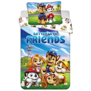 PAW PATROL Kinderbettwäsche Paw Patrol Better With Friends Kinderbettwäsche 100x135 blau