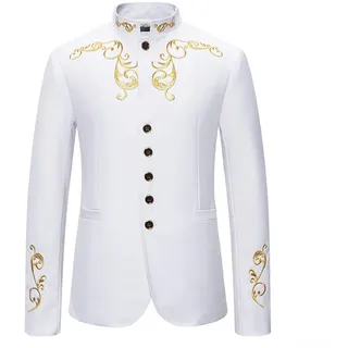 ZYWUOY Bestickter Langarm-Mantel für Herren, lässiger viktorianischer Vintage-Blazer, perfekt für Herbstveranstaltungen