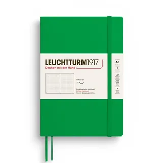Leuchtturm1917 372208 Notizbuch Medium A5, Softcover Schreibbuch, 123 nummerierte Seiten, Spring Leaf, dotted