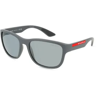 Prada Linea Rossa PS01US Herren-Sonnenbrille Vollrand Quadratisch Kunststoff-Gestell, grau