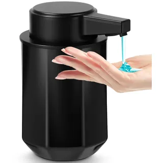 300ml Elektrischer Automatic Soap Dispenser mit Sensor,Seifenspender Automatisch,No Touch Automatischer Seifenspender mit USB Aufladung für Bad, Küche,Toilette Schwarz