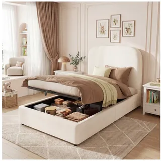 stilvora Polsterbett 90 x 200 cm Beige