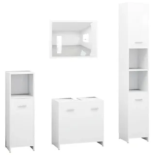 vidaXL Badmöbel-Set 4-tlg. Weiß