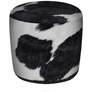 Bertoni Hocker Sitzhocker Pouf für Balkon & Garten Puff Codura Wetterfest 40 x 40 cm Garten Sitzsack Outdoor & Indoor Runder Sitzpouf mit abnehmbarem Bezug Waschbar Kuh