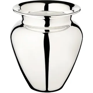 EDZARD Vase Antonia (Höhe 21 cm, ø 18 cm, Öffnung ø 12 cm), schwerversilbert - Blumenvase in Silber - Moderne Tulpenvase als Tischdeko