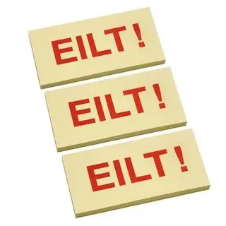 Info Haftmarker gelb "EILT!" 3x 50 Streifen
