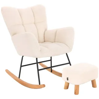 Home Deluxe NARA Schaukelstuhl 68 x 95 x 88 cm weiß