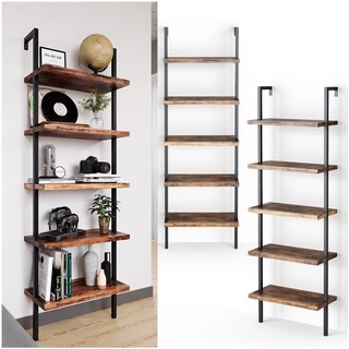 Vicco Loft Bücherregal  Ava Standregal Wandregal 5 Ablagen Leiterregal Vintage