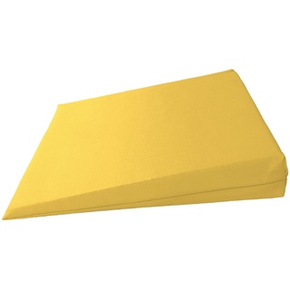 iffland MERINO EUROPA Keilkissen Sitzkeilkissen Sitzkissen Sitzkeil VB 120 mit Bezug Kunstleder 100% Polyester, 40x38 cm (30 gelb)