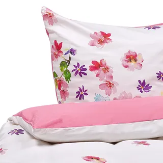 Beliani Beliani, Bettwäsche, Weiß / Rosa