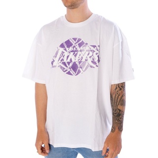 New Era T-Shirt T-Shirt New Era NBA Infill logo Los Angeles Lakers weiß L